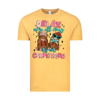 Vintage Mustard relax we're all crazy it's not competition Vintage Tee - MaliasSmallBusiness