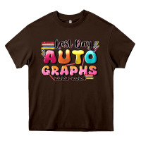 Chocolate Brown last day autographs Heavy Core Tee - JahusDesignShop