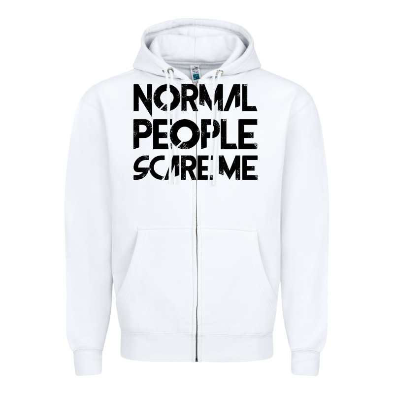 Normal People Scare Me Zipper Hoodie by Bettercallsaul | Teevron