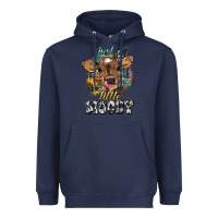 Navy Just a little moody baby cow Heavyweight Hoodie - HowdyJamesFarm