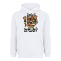 White Just a little moody baby cow Heavyweight Hoodie - HowdyJamesFarm