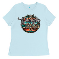 Baby Blue wranglinn mama Ladies Tee - RacoonDesign