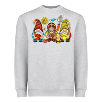 Heather Grey sports gnomies Heavyweight Sweatshirt - NancyCooperArtShop