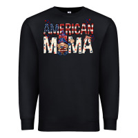 Black American mama with gnome Mother's Day Premium Sweatshirt - HowdyJamesFarm