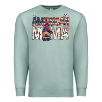 Seafoam American mama with gnome Mother's Day Premium Sweatshirt - HowdyJamesFarm