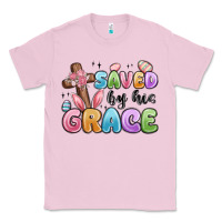 Bubblegum Pink saved by his grace Classic Tee - MaliasSmallBusiness