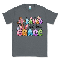 Charcoal Heather saved by his grace Classic Tee - MaliasSmallBusiness