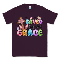 Plum saved by his grace Classic Tee - MaliasSmallBusiness