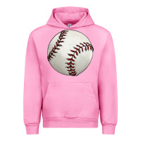 Fuchsia Pink baseball ball Urban Hoodie - FaDigitalArtStudio