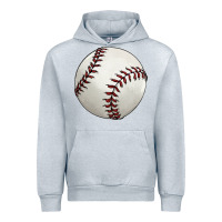Heather Grey baseball ball Urban Hoodie - FaDigitalArtStudio