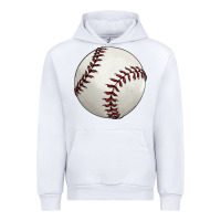 White baseball ball Urban Hoodie - FaDigitalArtStudio
