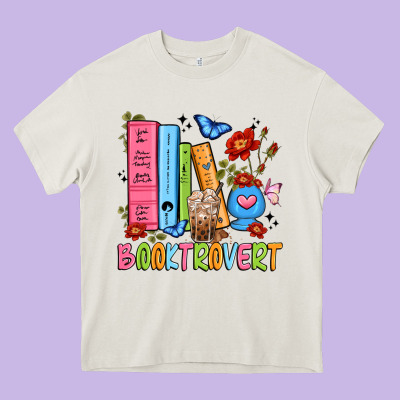 Booktrovert Heavy Core Tee Designed By Jahusdesignshop
