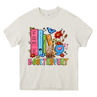 Cream booktrovert Heavy Core Tee - JahusDesignShop