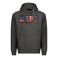 Charcoal Heather usps 4th of july Premium Hoodie - CowGirlArtShop