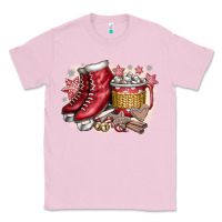 Bubblegum Pink Christmas Ice Skating Classic Tee - CowhideDigitalArt