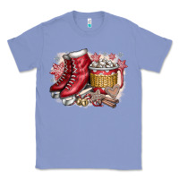 Colony Blue Christmas Ice Skating Classic Tee - CowhideDigitalArt