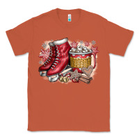 Copper Christmas Ice Skating Classic Tee - CowhideDigitalArt