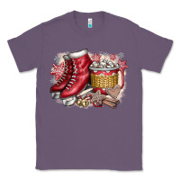 Lavender Christmas Ice Skating Classic Tee - CowhideDigitalArt