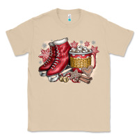 Mushroom Christmas Ice Skating Classic Tee - CowhideDigitalArt