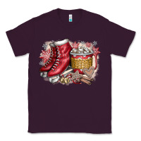 Plum Christmas Ice Skating Classic Tee - CowhideDigitalArt