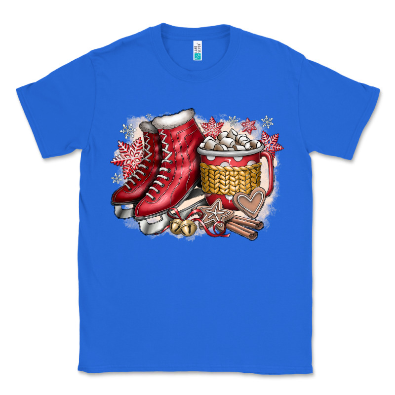 Christmas Ice Skating Classic Tee by CowhideDigitalArt | Teevron