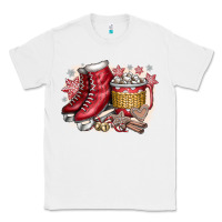 White Christmas Ice Skating Classic Tee - CowhideDigitalArt