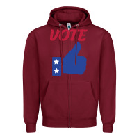 Burgundy Vote Zipper Hoodie - Bettercallsaul