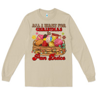 Mushroom all i want for christmas is pan dulce Long Sleeve Tee - MaliasSmallBusiness