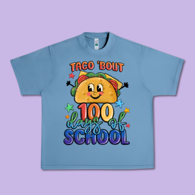 Taco Bout 100 Days Of School Urban Heavy Tee Designed By Maliassmallbusiness