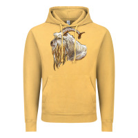 Vintage Mustard kiko goat face Vintage Hoodie - LillyAllenDesigns