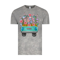Cloud Rock truck with flowers Vintage Tee - MaliasSmallBusiness