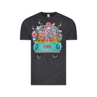Vintage Black truck with flowers Vintage Tee - MaliasSmallBusiness