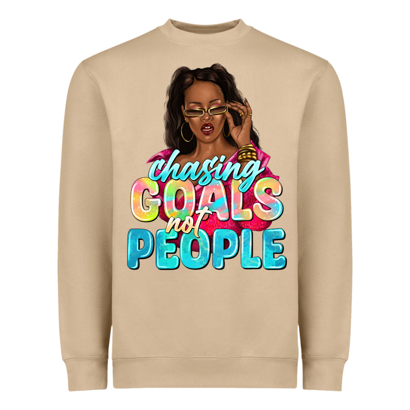 Chasing Goals Not People Heavyweight Sweatshirt by NancyCooperArtShop | Teevron