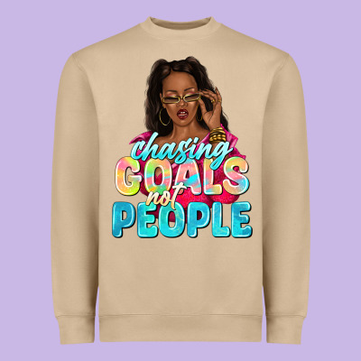 Chasing Goals Not People Heavyweight Sweatshirt Designed By Nancycooperartshop
