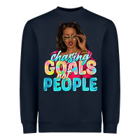 Navy chasing goals not people Heavyweight Sweatshirt - NancyCooperArtShop