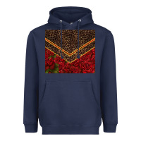 Navy red roses with leopard Heavyweight Hoodie - TumblerDesignByShophia