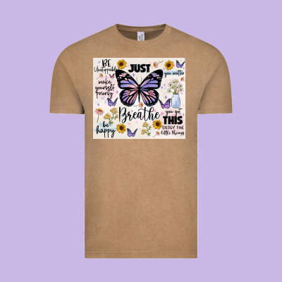 Just Breathe Vintage Tee Designed By Jahusdesignshop