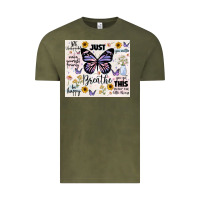 Vintage Olive just breathe Vintage Tee - JahusDesignShop