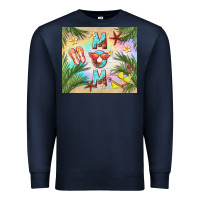 Navy summer mom Premium Sweatshirt - TumblerDesignByShophia