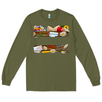 Army Green floral teacher custom name Long Sleeve Tee - NancyCooperArtShop