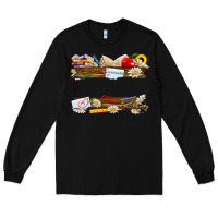 Black floral teacher custom name Long Sleeve Tee - NancyCooperArtShop