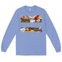 Colony Blue floral teacher custom name Long Sleeve Tee - NancyCooperArtShop
