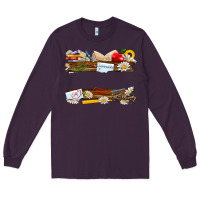 Plum floral teacher custom name Long Sleeve Tee - NancyCooperArtShop
