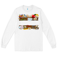 White floral teacher custom name Long Sleeve Tee - NancyCooperArtShop