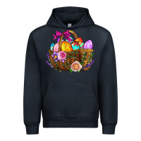 Navy Easter Eggs Hamper Urban Hoodie - BundleAndBundleShop