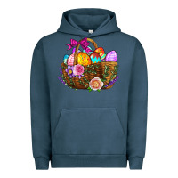 Pigment Midnight Navy Easter Eggs Hamper Urban Hoodie - BundleAndBundleShop