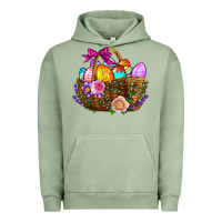 Pigment Oil Green Easter Eggs Hamper Urban Hoodie - BundleAndBundleShop