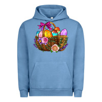 Pigment Pebble Blue Easter Eggs Hamper Urban Hoodie - BundleAndBundleShop