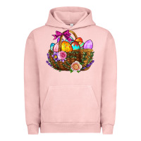 Pigment Salmon Easter Eggs Hamper Urban Hoodie - BundleAndBundleShop
