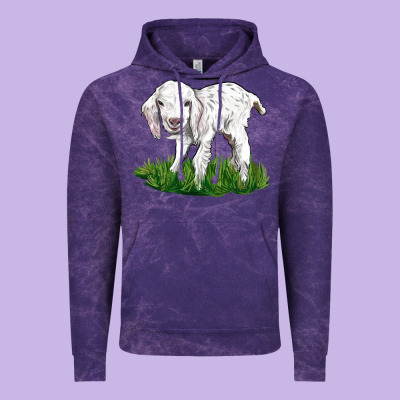 Baby Angora Goat Vintage Hoodie Designed By Lillyallendesigns